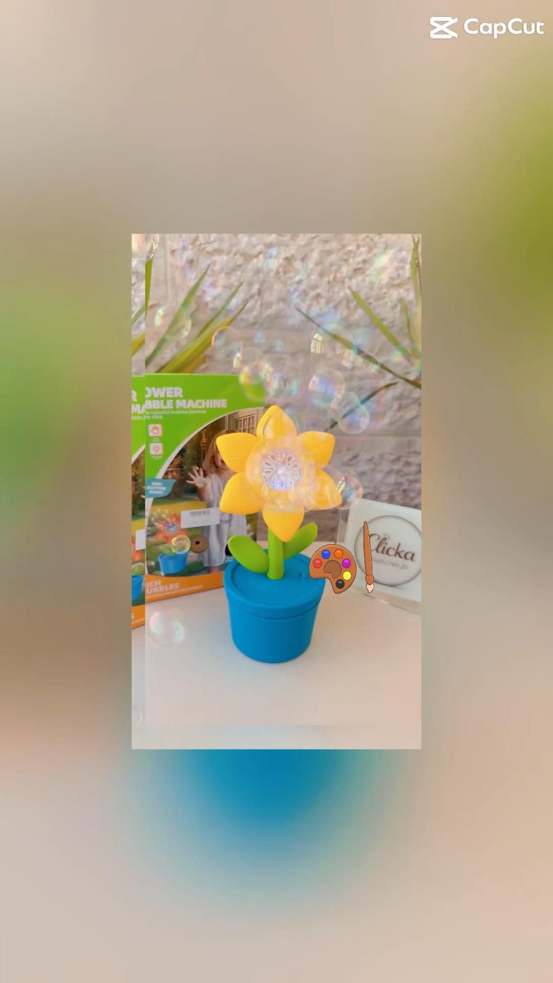 מכונת בועות בצורת פרח סרטון 6