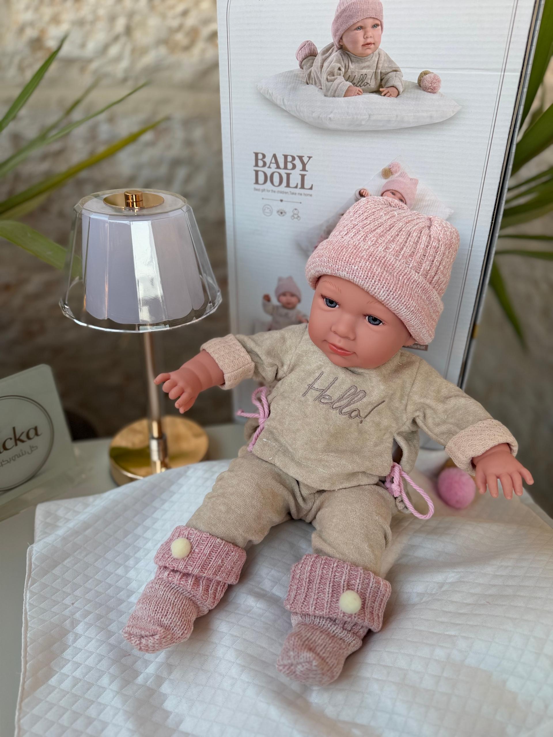 Soft Baby Doll with Realistic Design and Elegant Winter Clothes