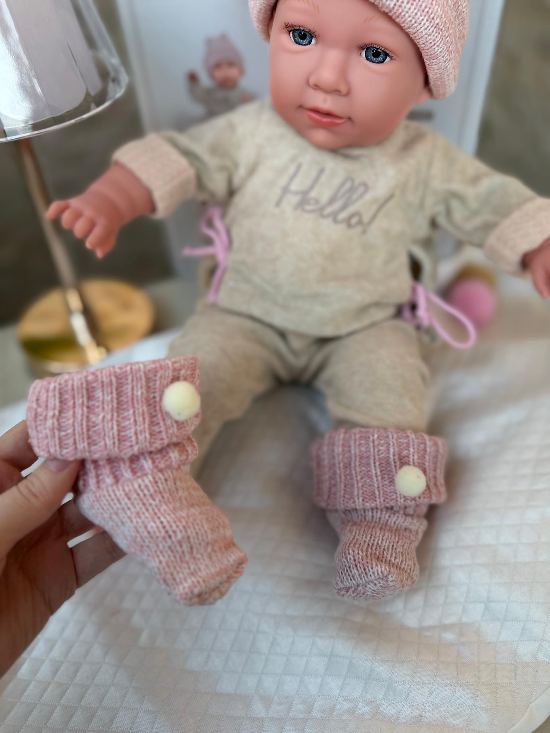 Soft Baby Doll with Realistic Design and Elegant Winter Clothes