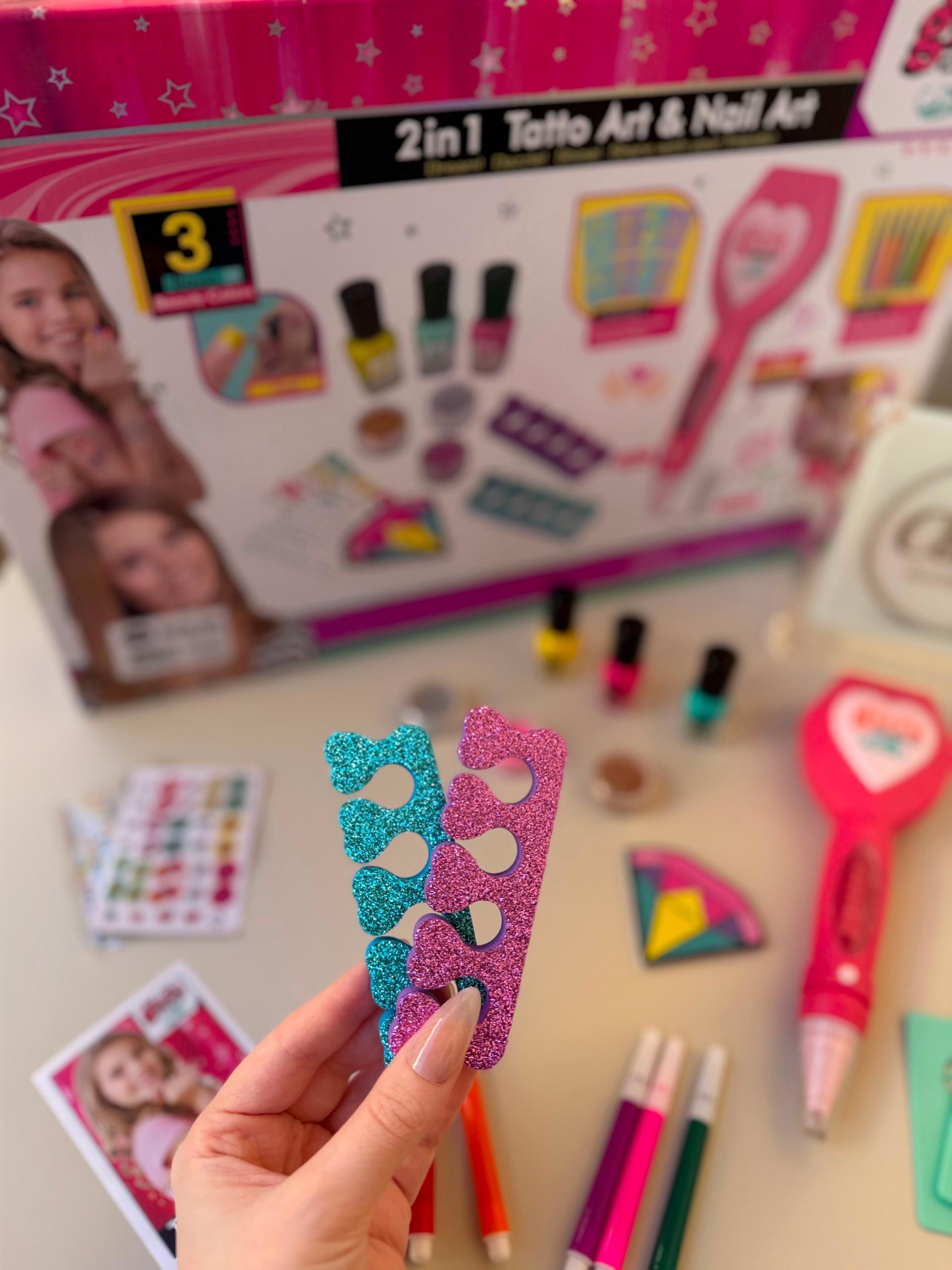 2 in 1 Tattoo and Nail Art Set for Girls