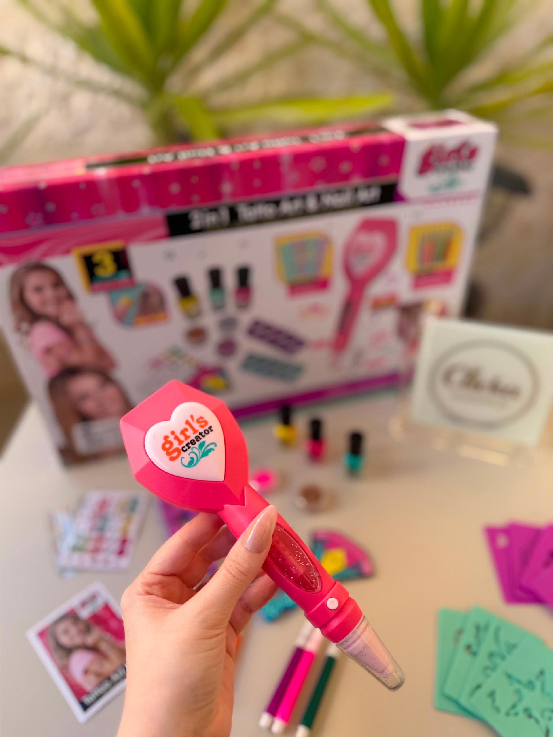 2 in 1 Tattoo and Nail Art Set for Girls
