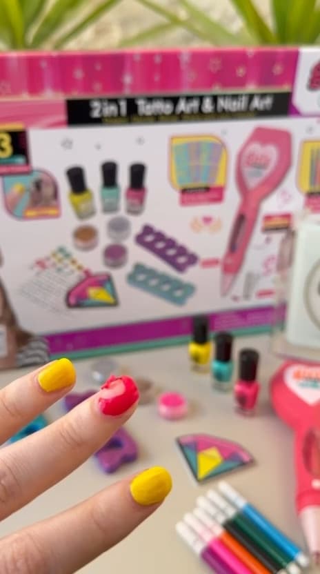 2 in 1 Tattoo and Nail Art Set for Girls video 7