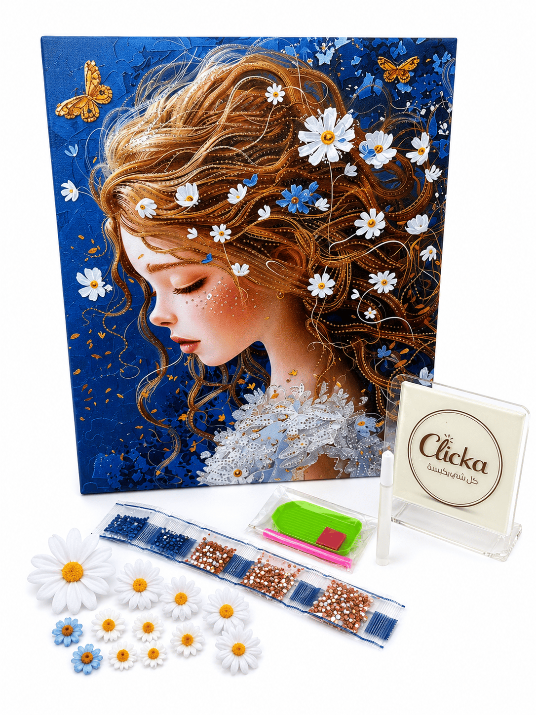 Diamond Painting Kit, Flower Girl