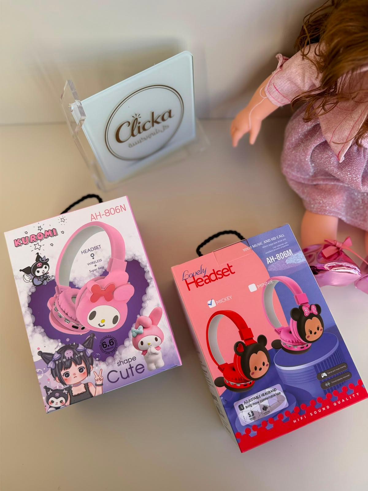 Kids Bluetooth Headphones with Cartoon Character Design