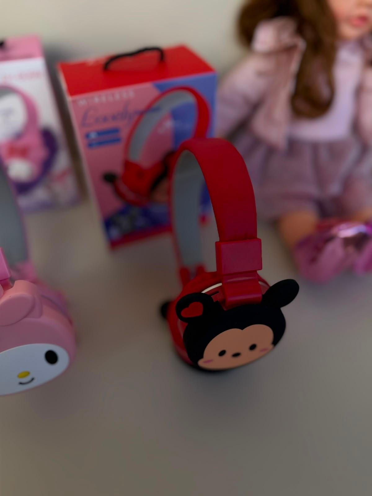 Kids Bluetooth Headphones with Cartoon Character Design