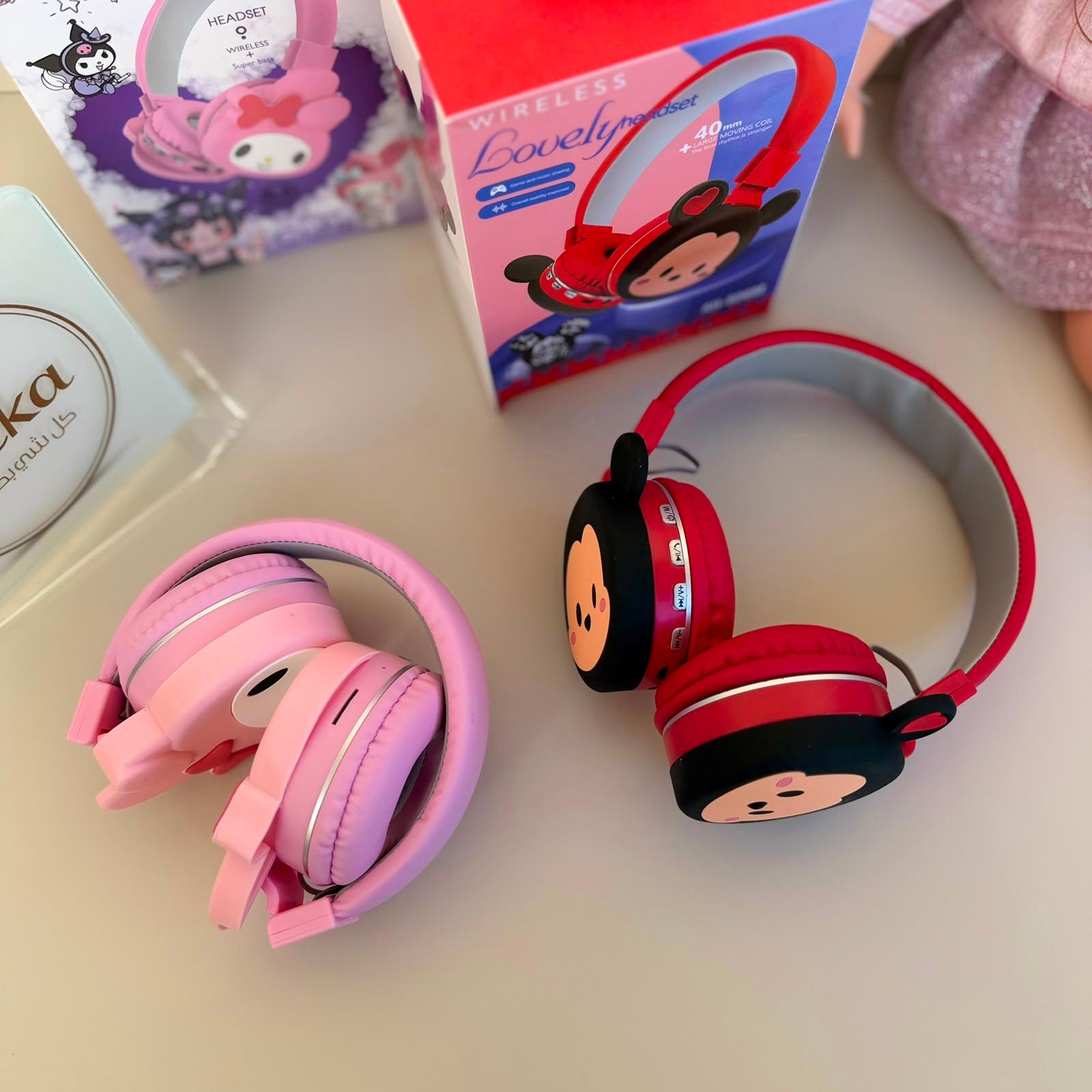 Kids Bluetooth Headphones with Cartoon Character Design