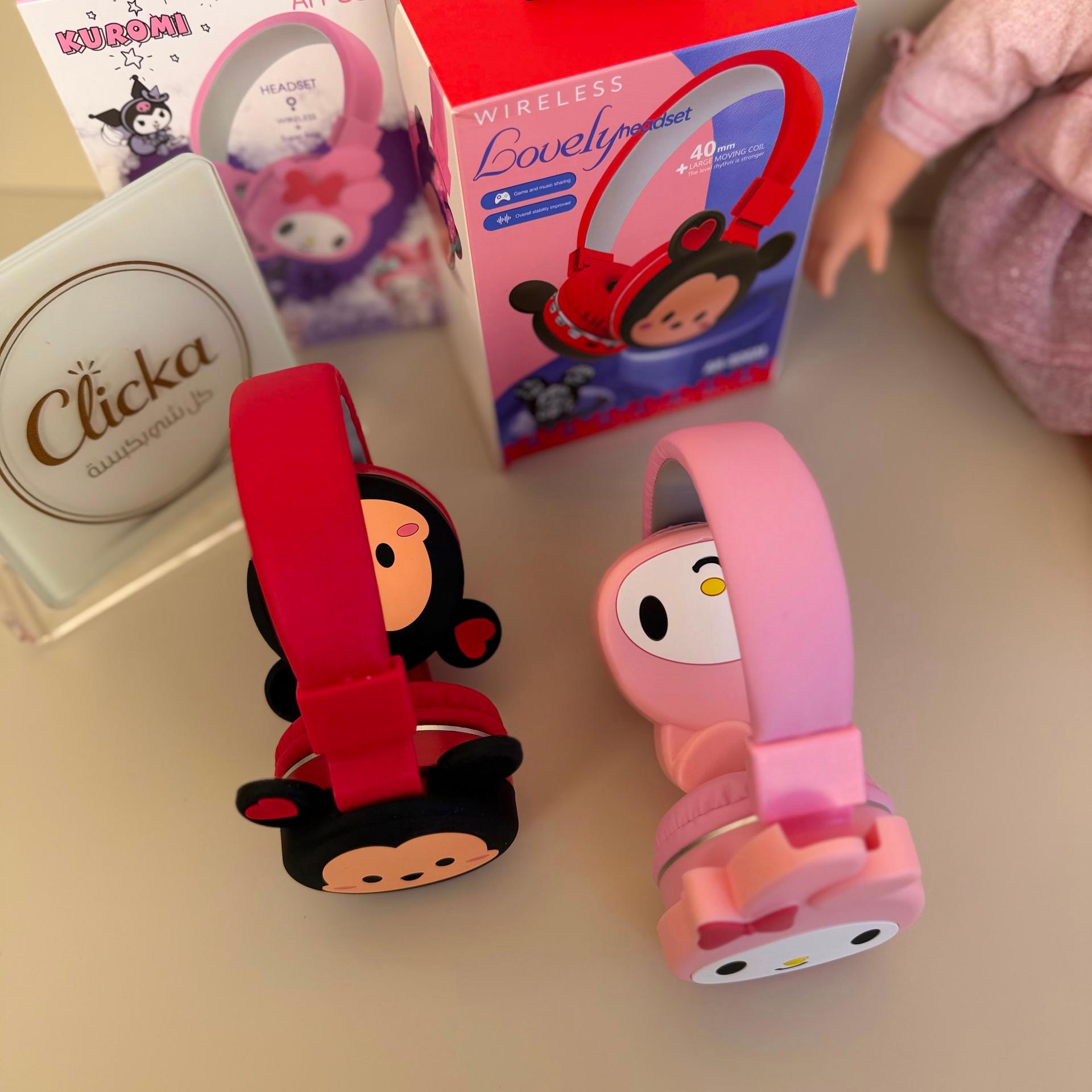 Kids Bluetooth Headphones with Cartoon Character Design