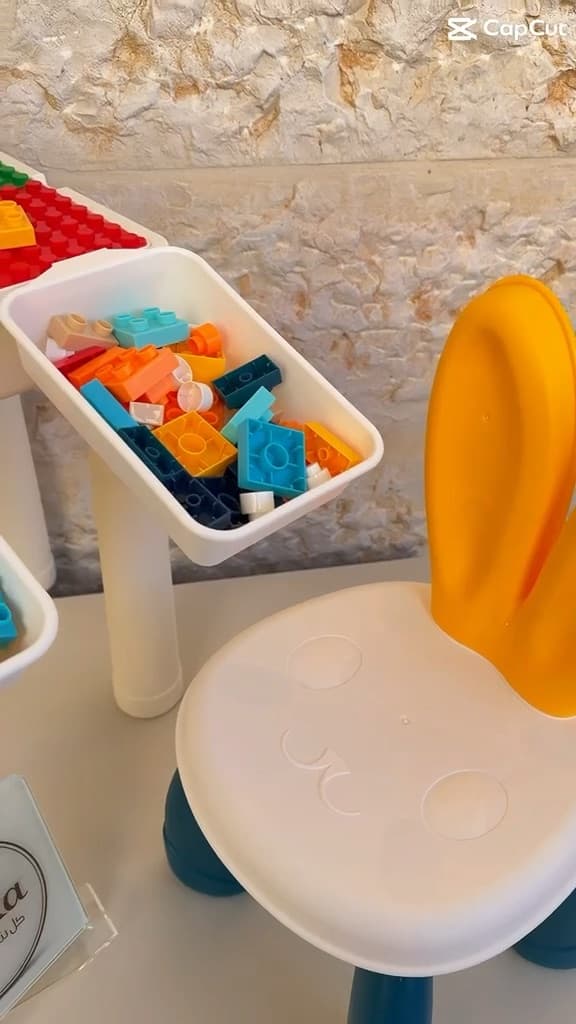 Kids Building Block Table with Chair video 7
