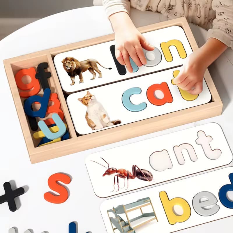 Wooden Word Spelling Game