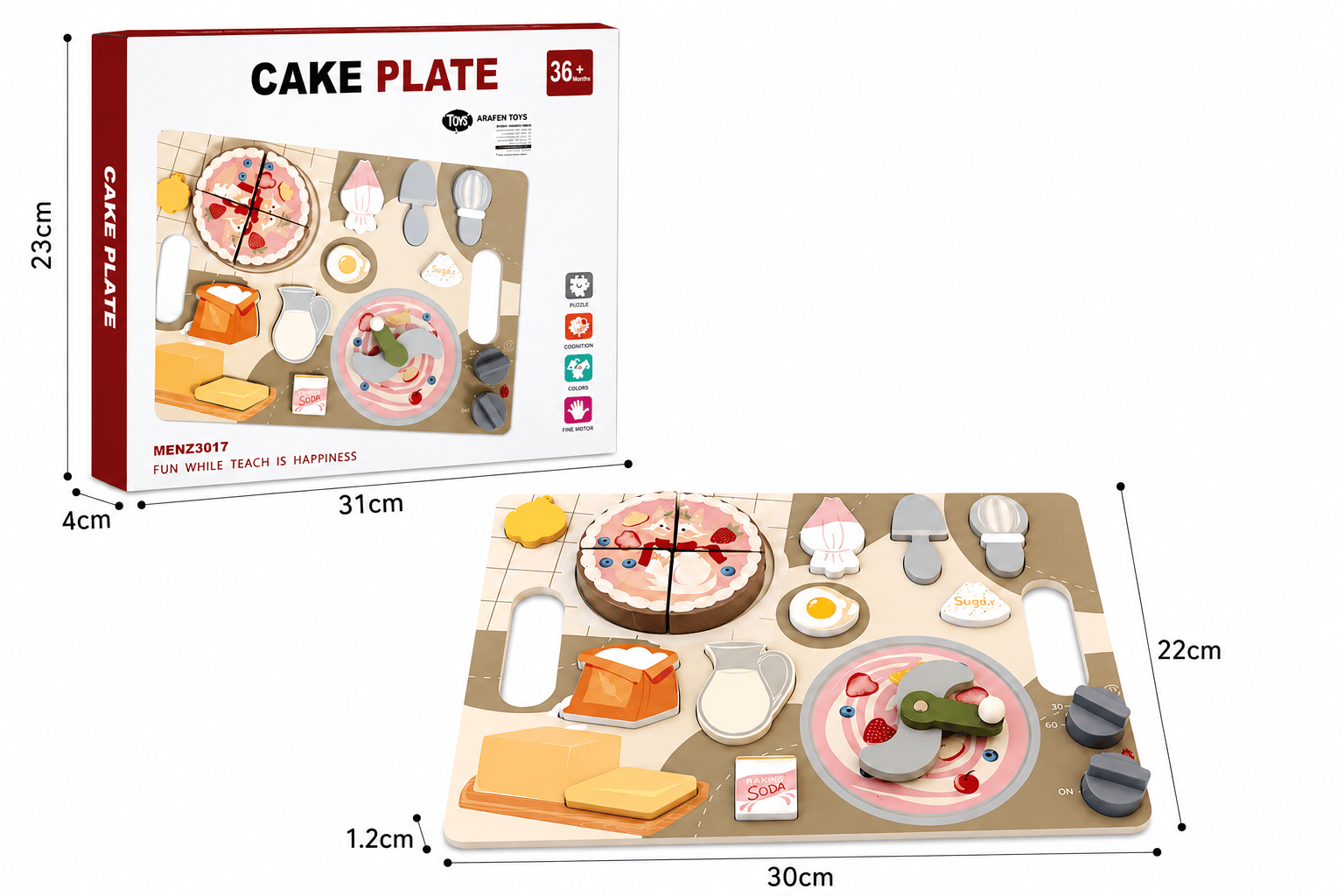 Wooden Cake Making Challenge Board
