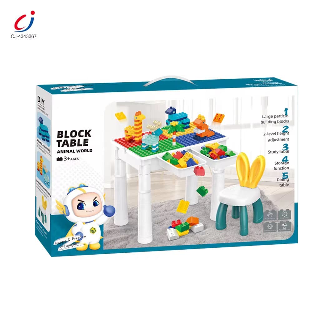 Kids Building Block Table with Chair