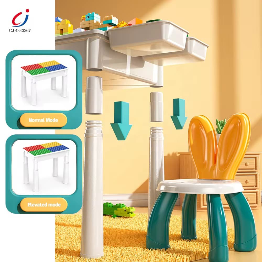 Kids Building Block Table with Chair