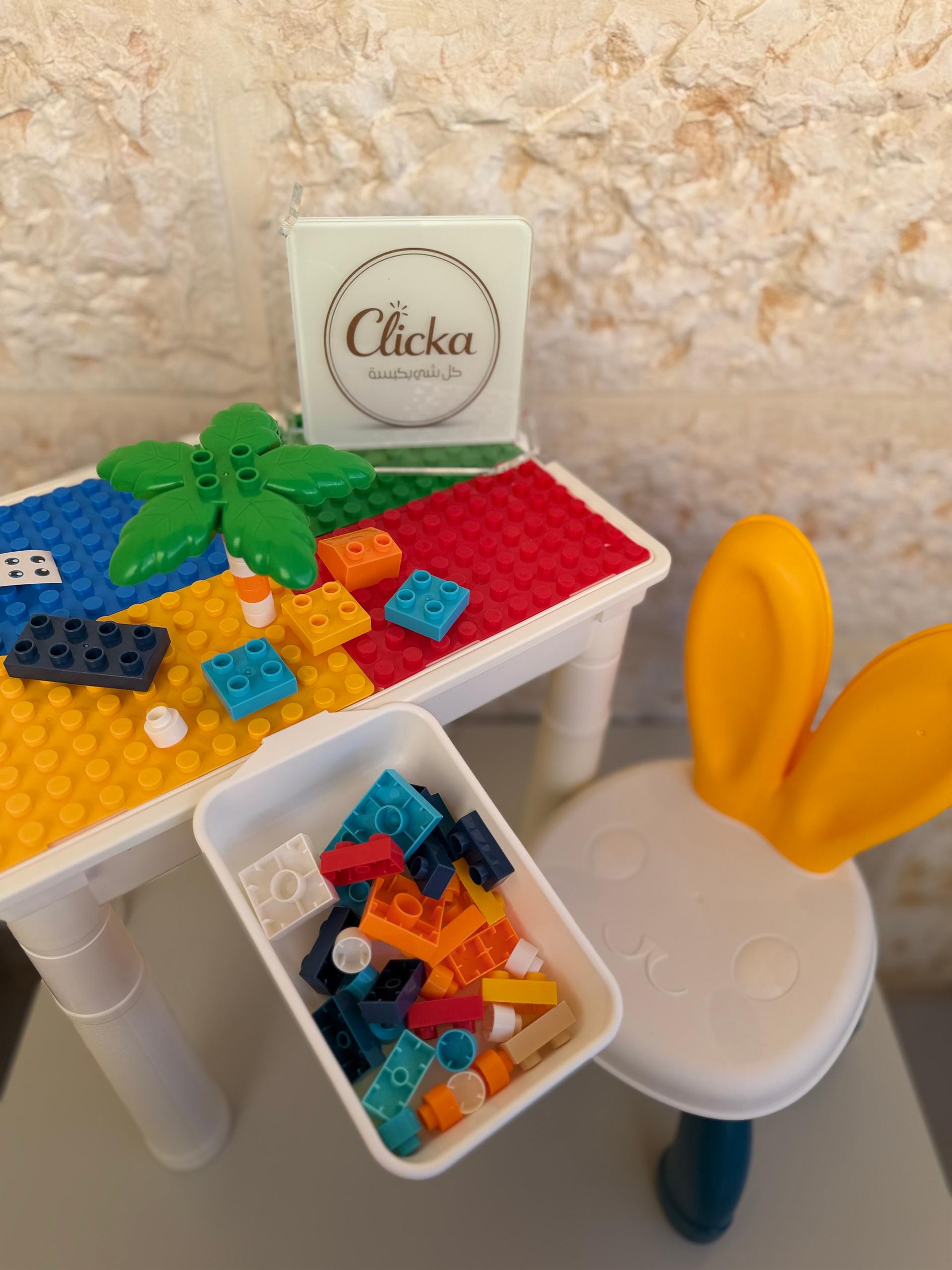 Kids Building Block Table with Chair