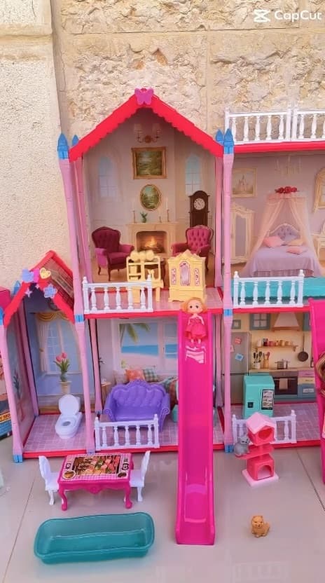 Deluxe Dollhouse with Doll and Accessories, 182 Pieces video 6