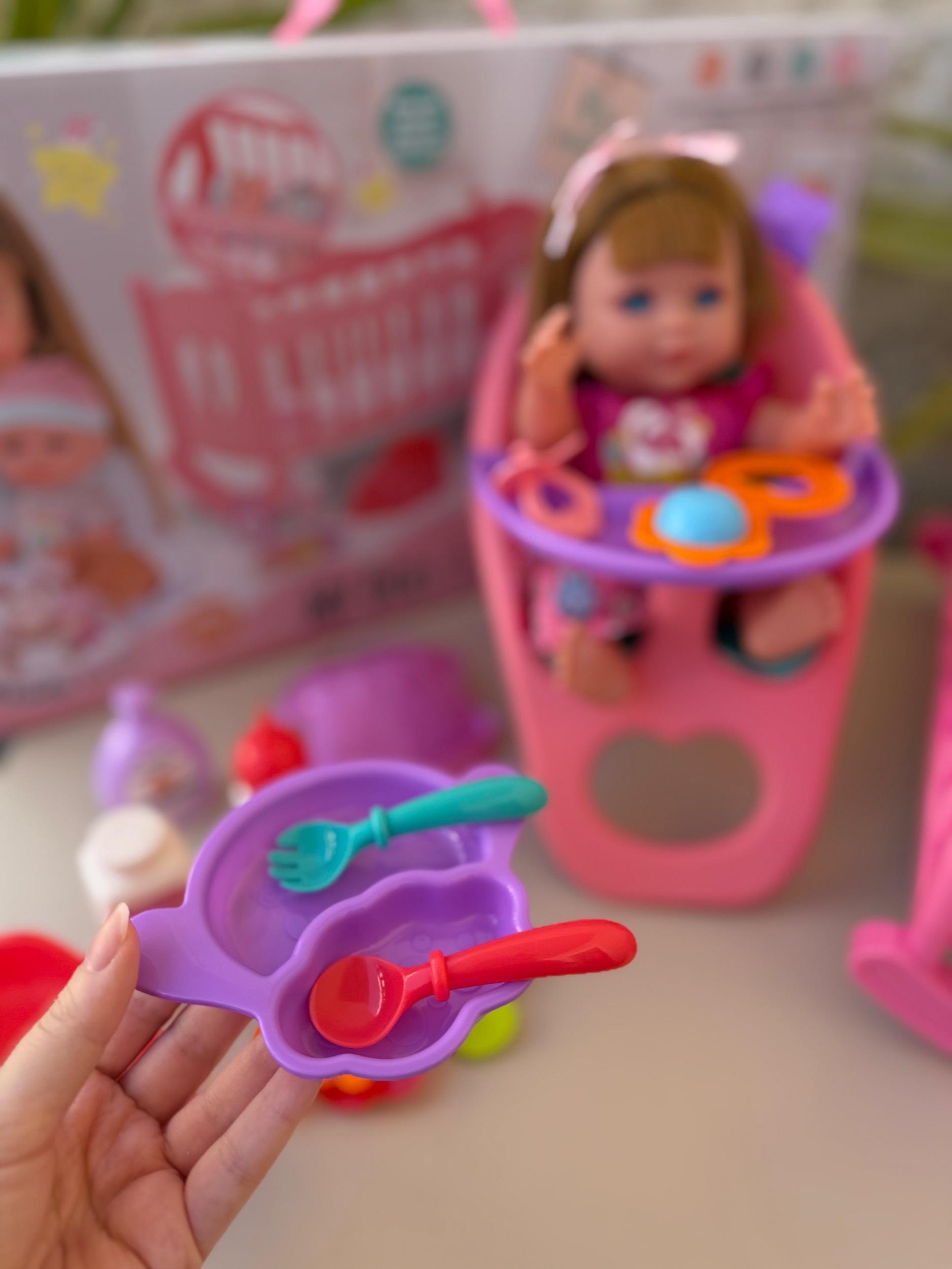 Kids Doll Set with Cot and Care Accessories