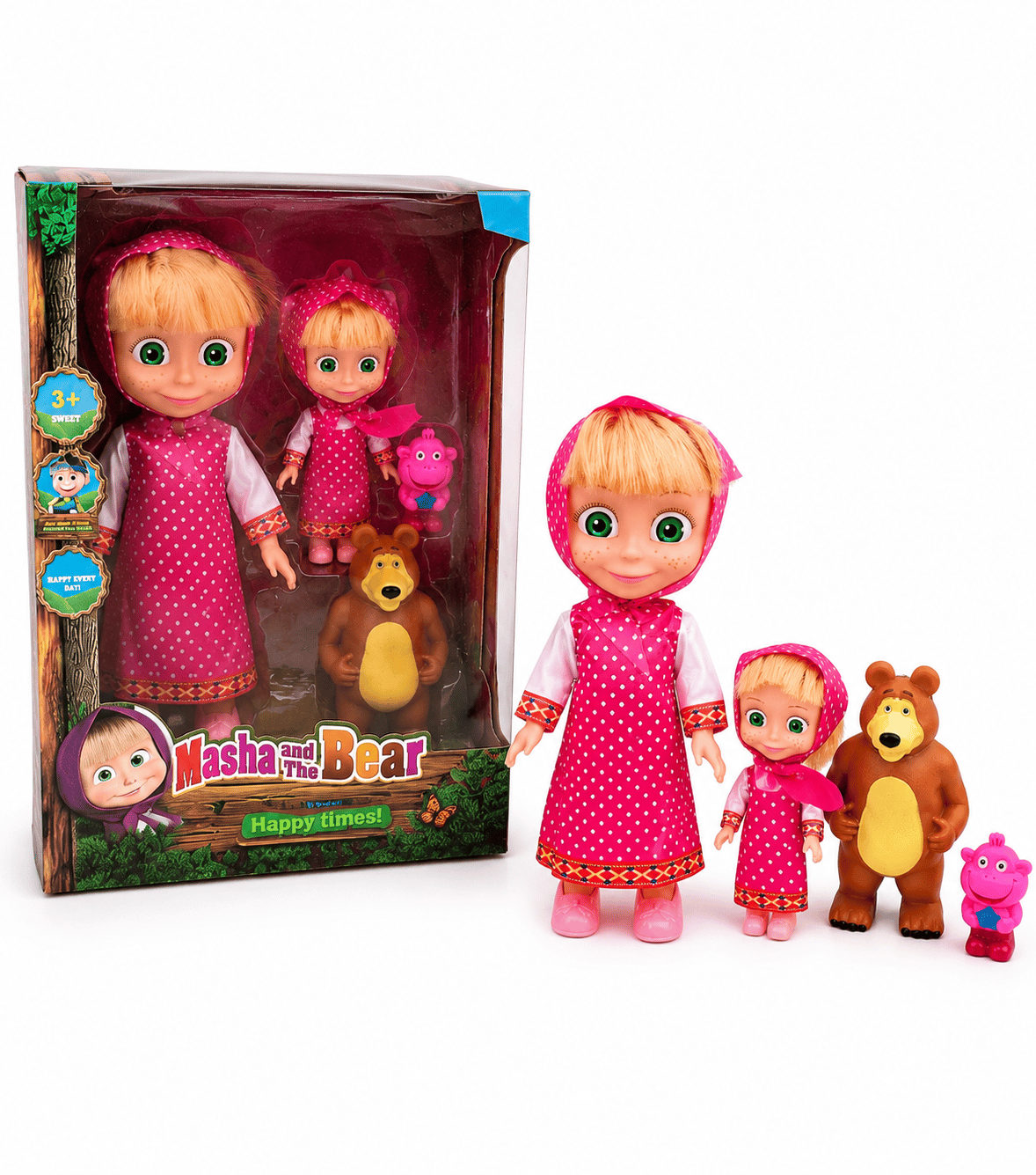 Masha and the Bear Set with Characters and Accessories