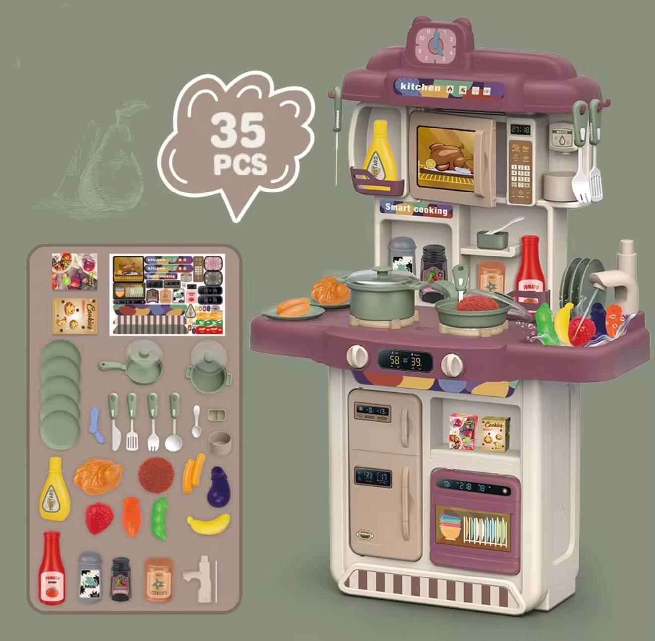 Kids Educational Kitchen with Water Tap
