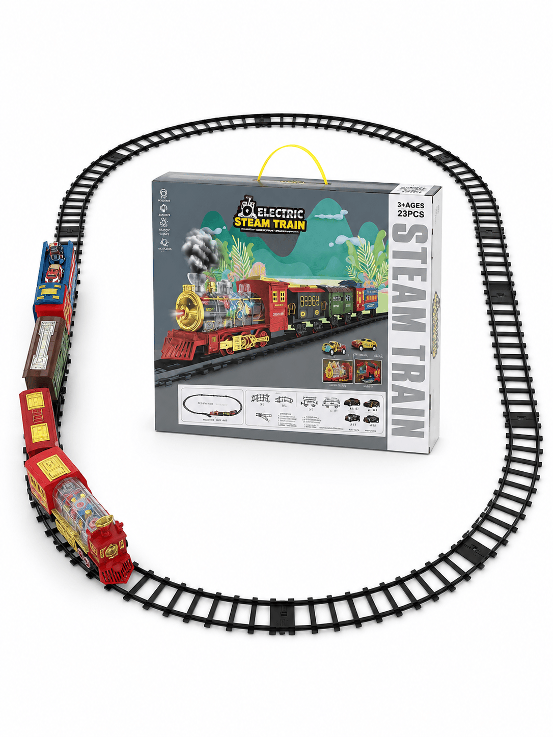 Kids Electric Steam Train with Circular Track