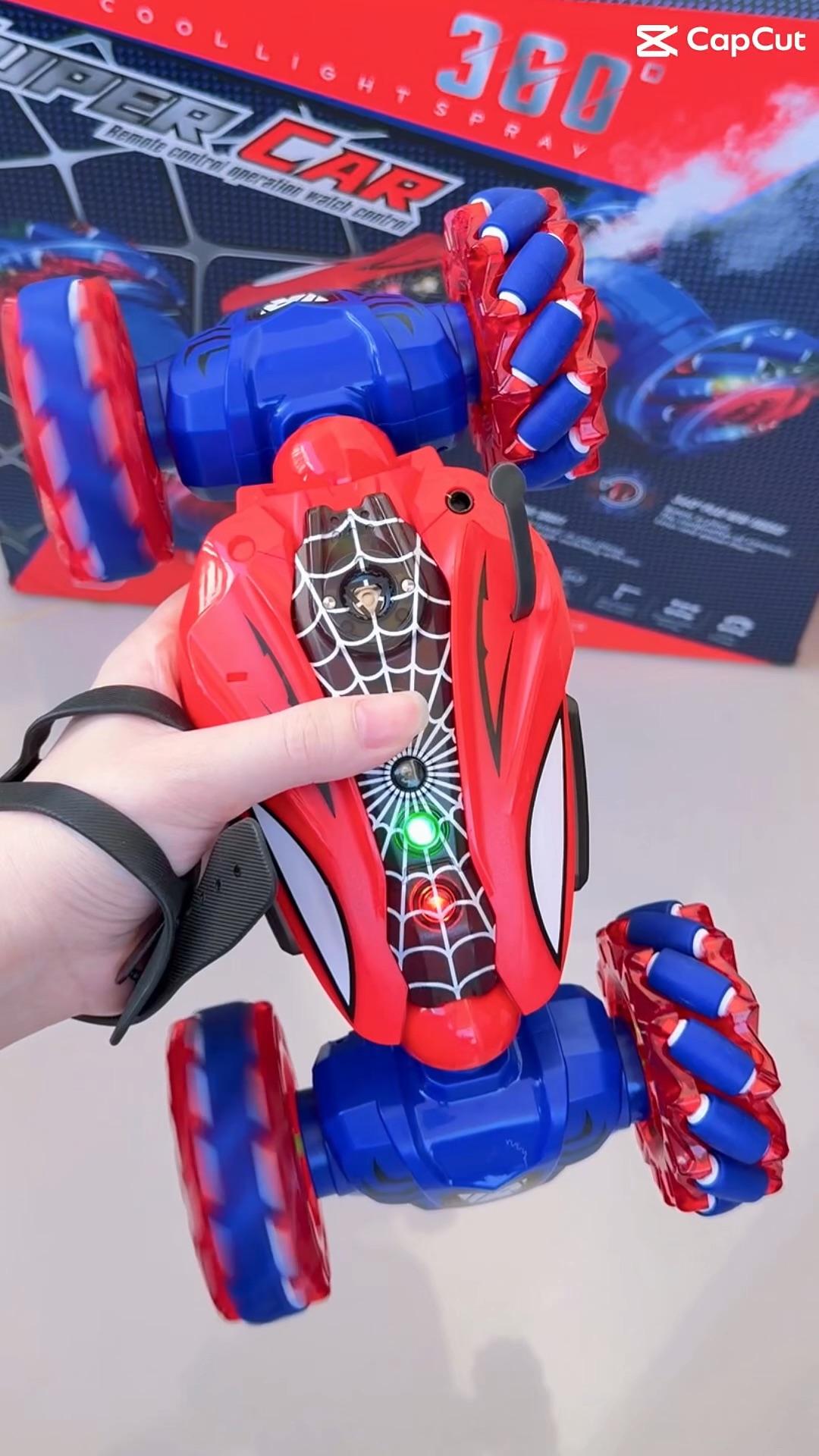 Spider Man Stunt Remote Control Car with Gesture Watch video 5