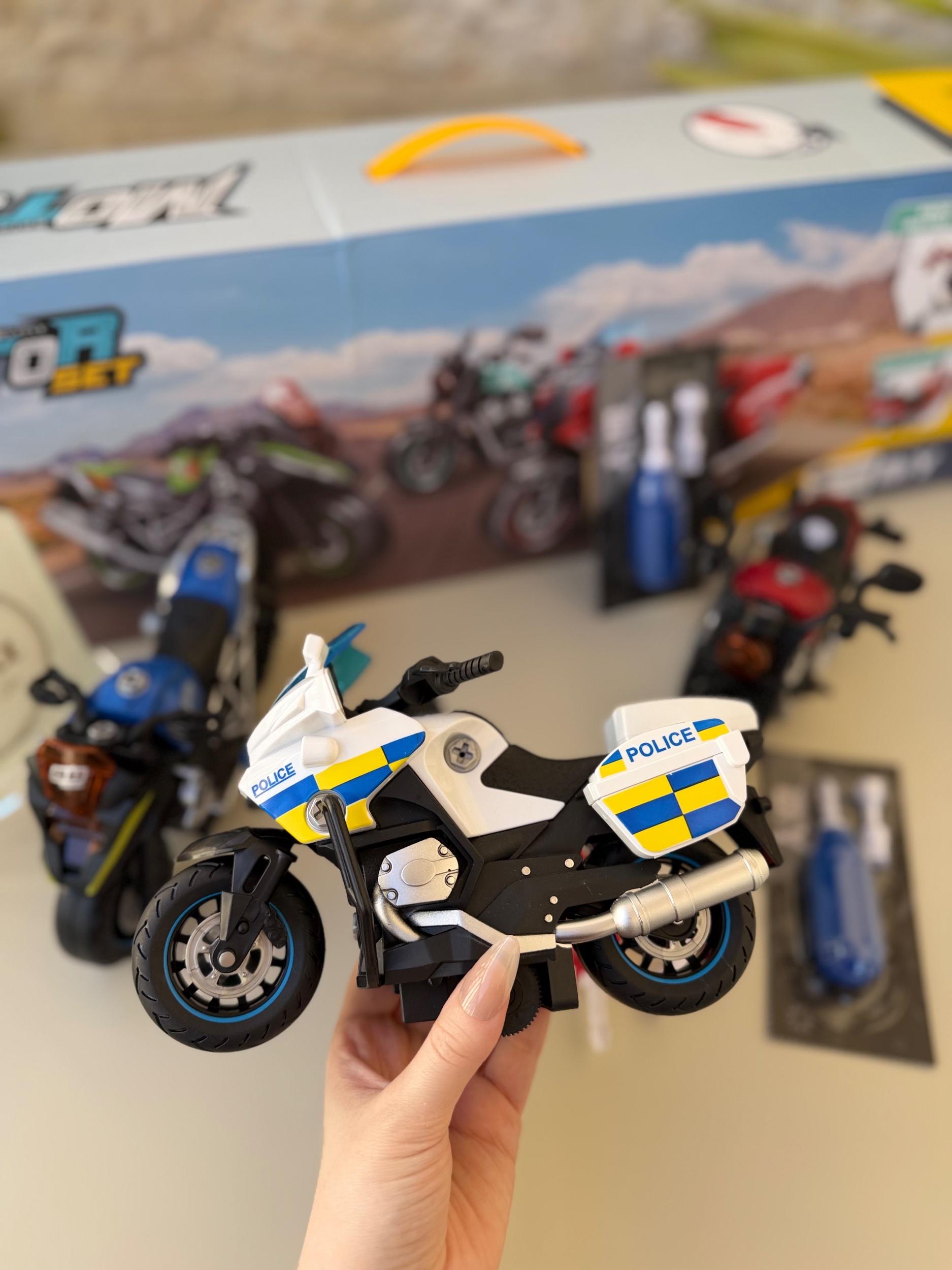 Motorbike Set with Repair Tools, Motor Set