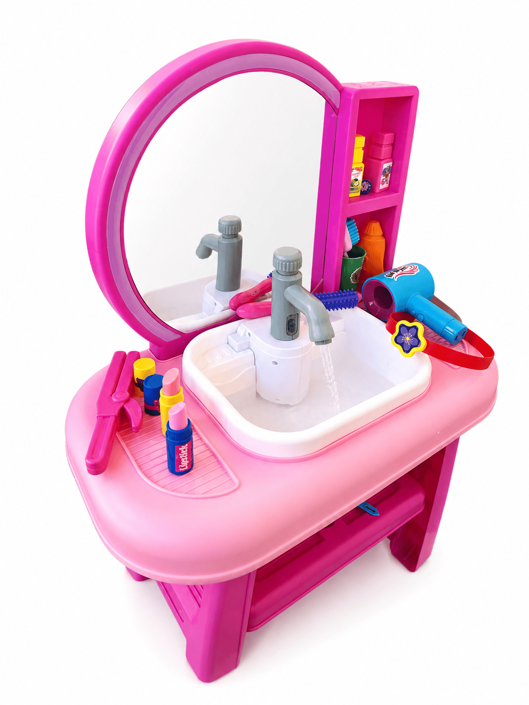 Kids Beauty Table and Salon with Sink and Lights