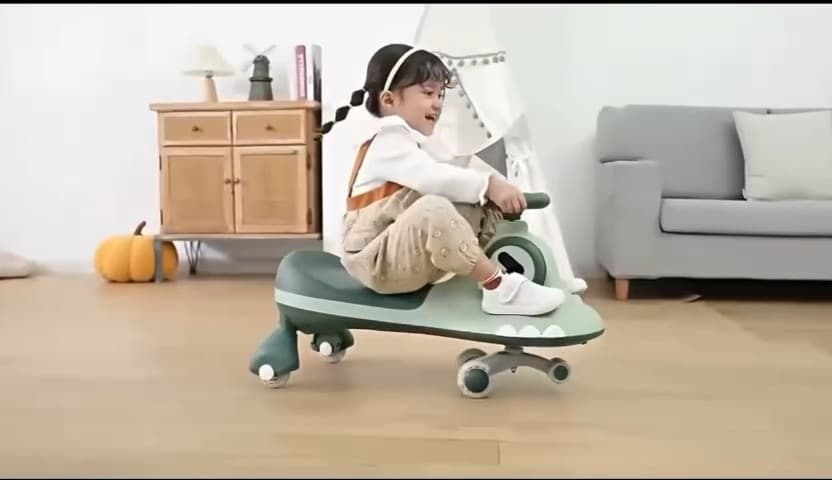 360° LED Ride-On Push Car for Kids video 7