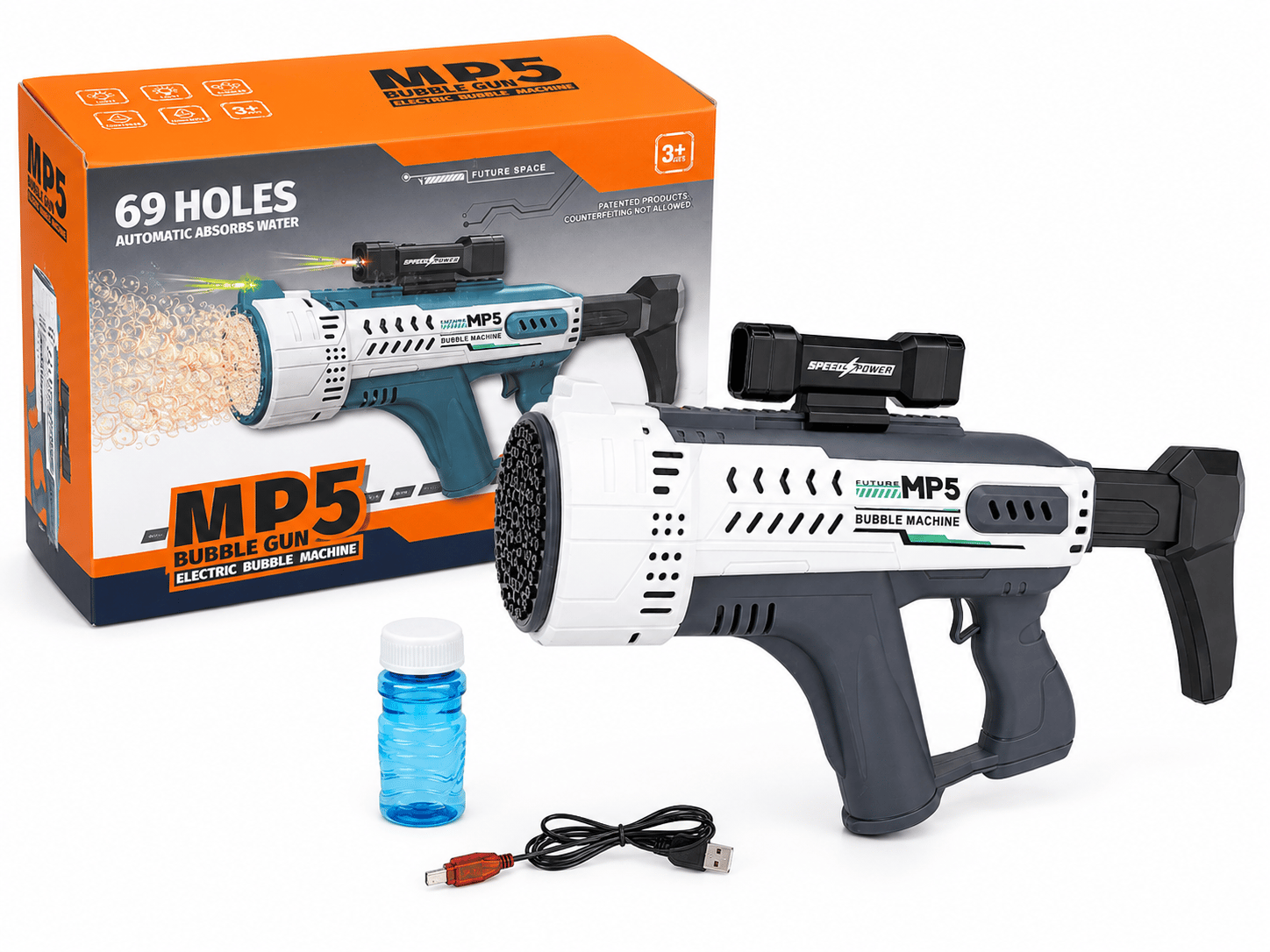 MP5 Electric Bubble Blaster ⭐