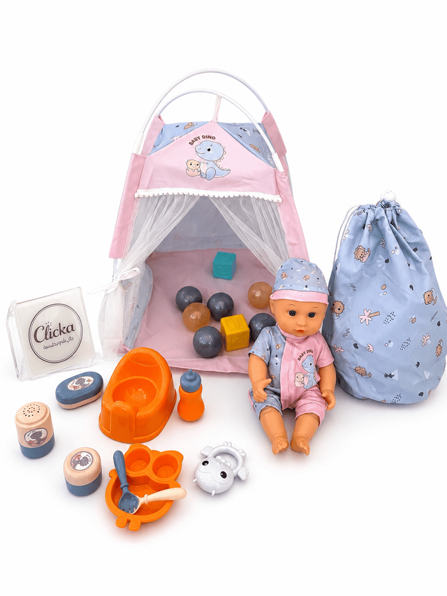 Baby Dino Doll with Play Tent thumbnail 2