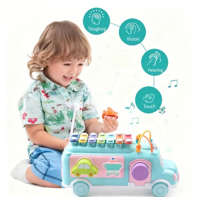 4-in-1 Music & Learning Bus for Kids thumbnail 3