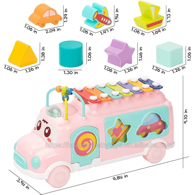 4-in-1 Music & Learning Bus for Kids
