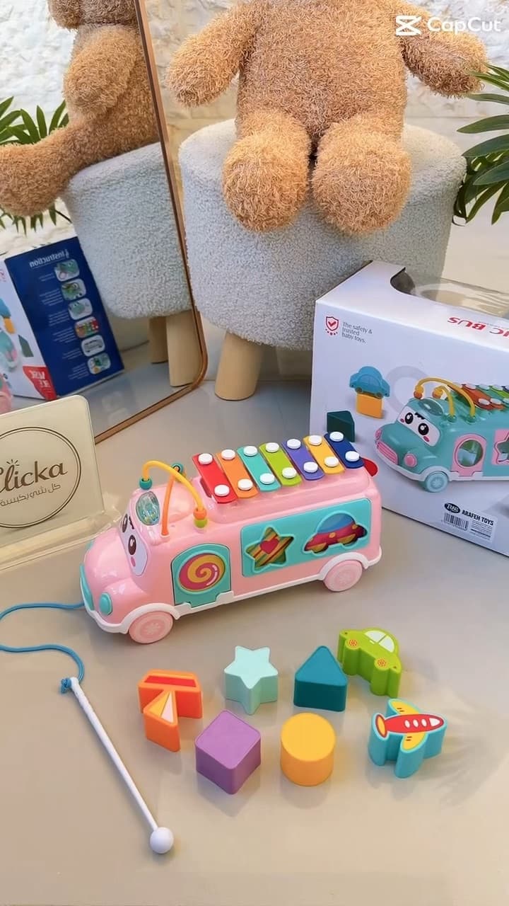 4-in-1 Music & Learning Bus for Kids video 6
