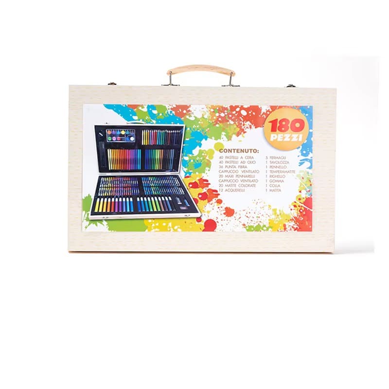 Complete Kids' Drawing & Art Set in Wooden Case 🖍️