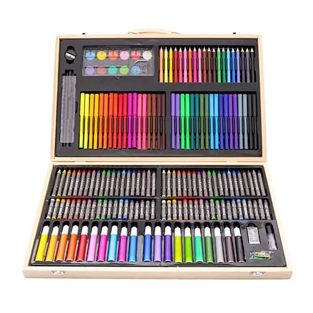 Complete Kids' Drawing & Art Set in Wooden Case 🖍️ thumbnail 3