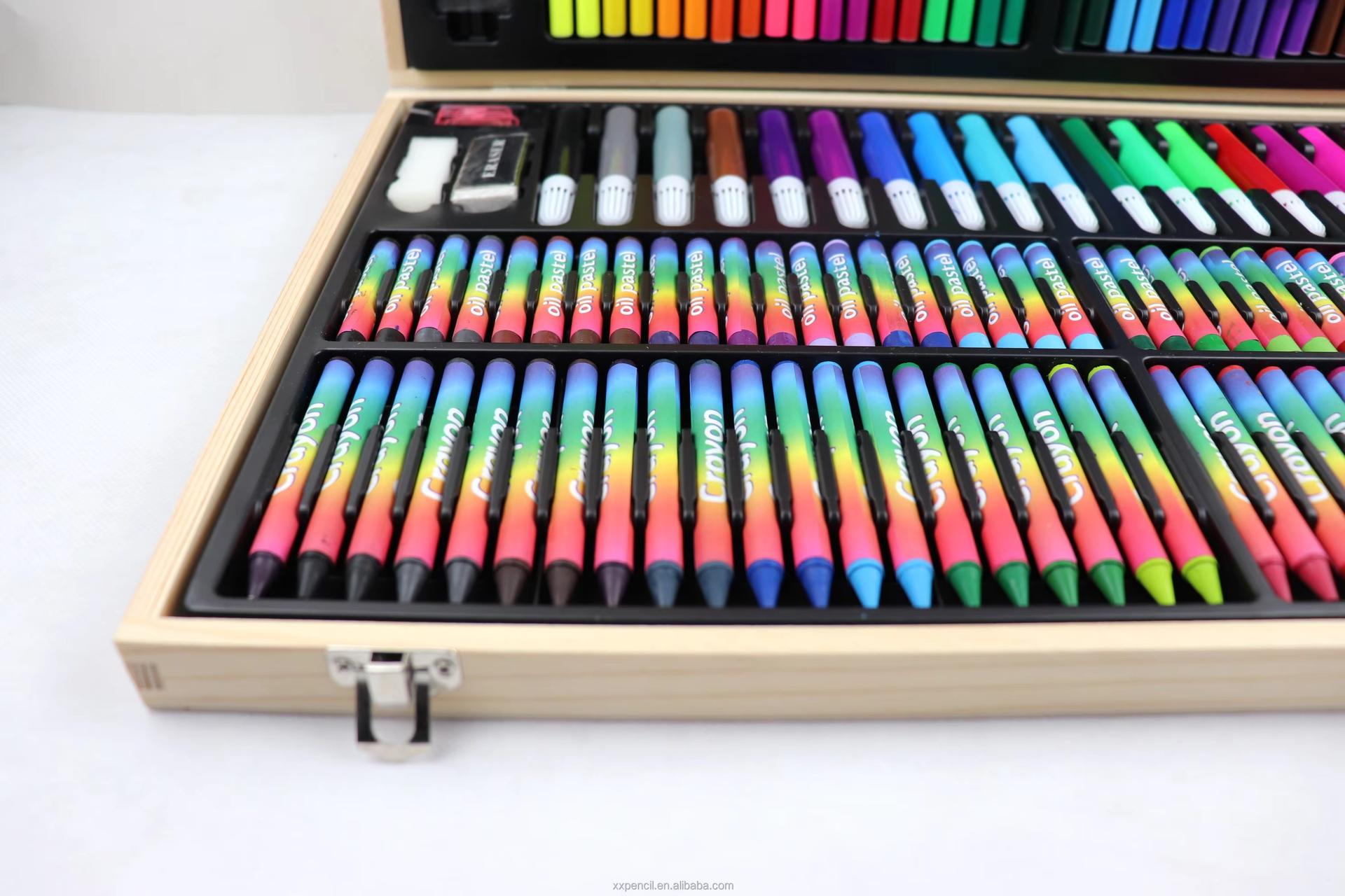 Complete Kids' Drawing & Art Set in Wooden Case 🖍️