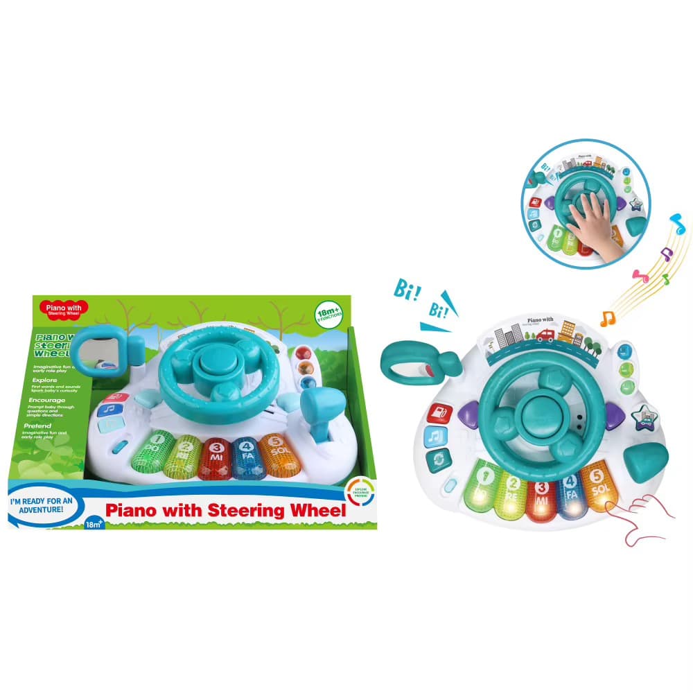 Educational Musical Steering Wheel Toy for Kids