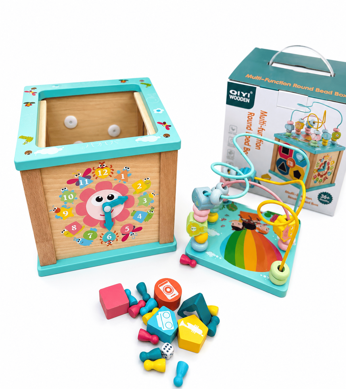 Multi-Activity Wooden Educational Toy for Kids