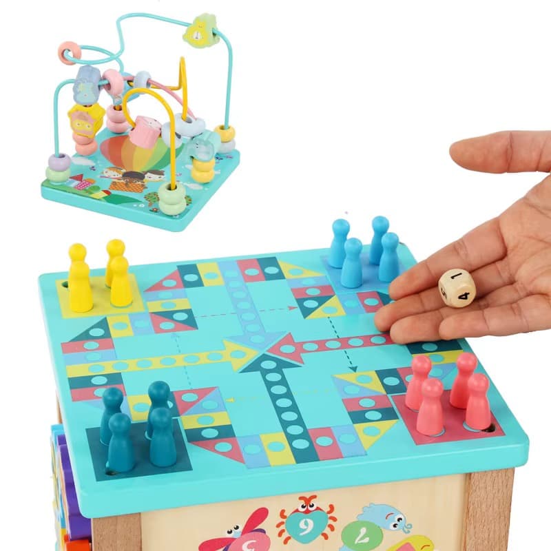 Multi-Activity Wooden Educational Toy for Kids