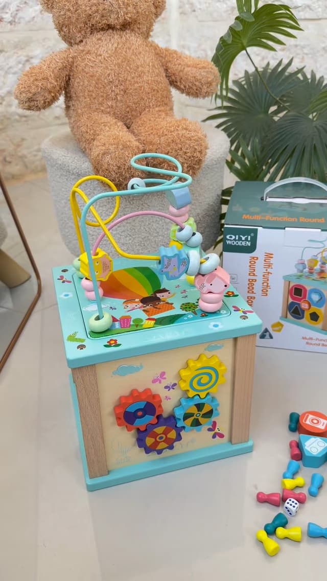 Multi-Activity Wooden Educational Toy for Kids video 7