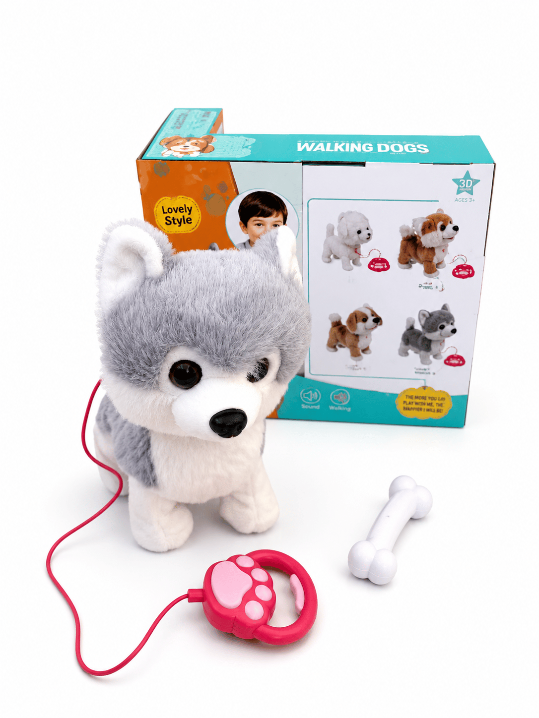 Moving Husky Dog Toy