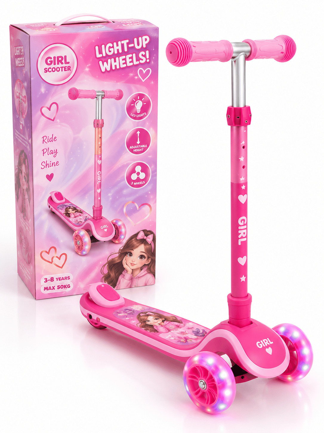 Kids' LED Light-Up Scooter 🌈
