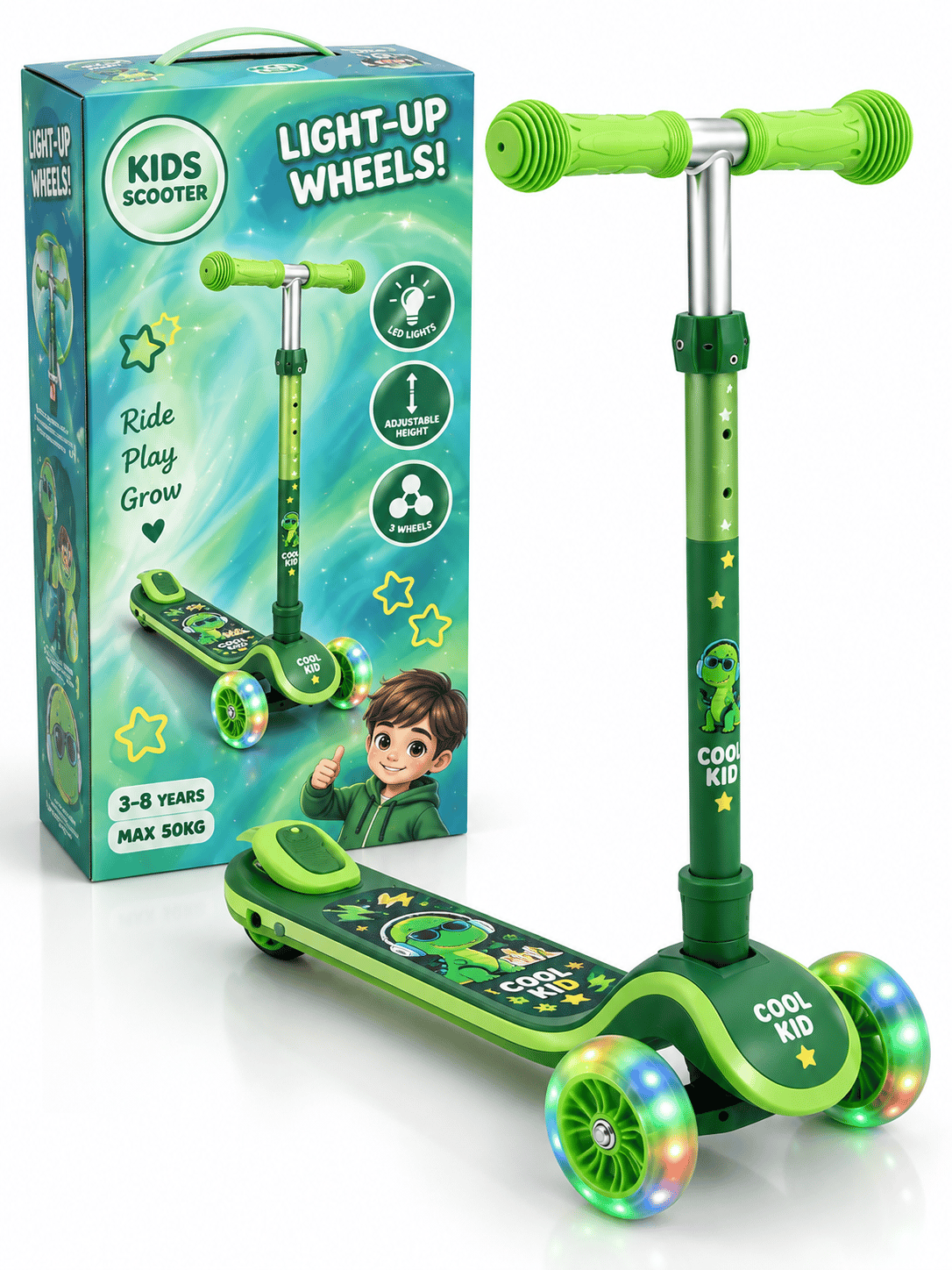 Kids' LED Light-Up Scooter 🌈