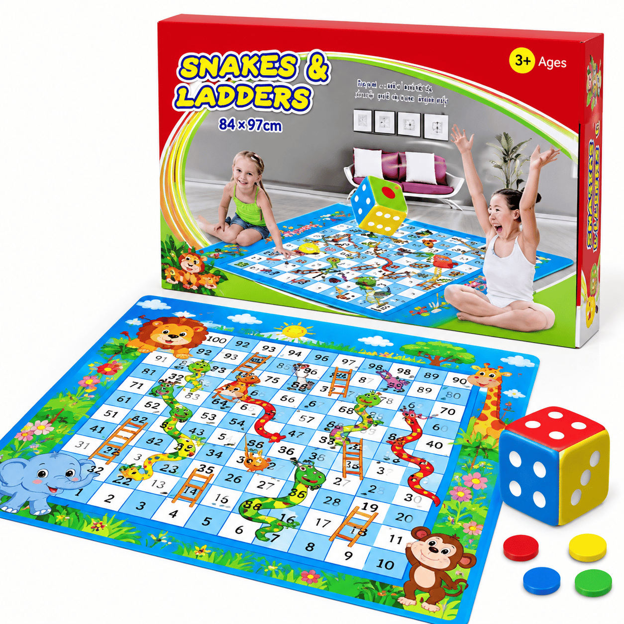 Snakes & Ladders Board Game 🎲